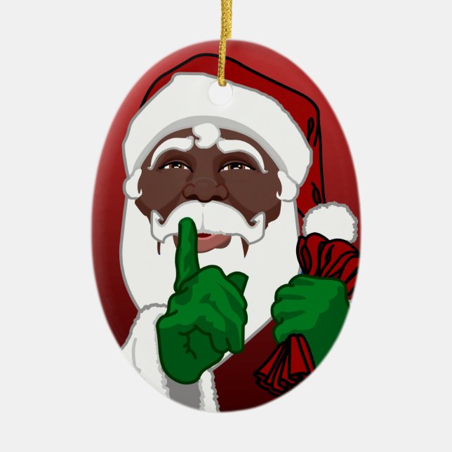 Afrikanische Weihnachtsdekoration Keramikornament (Vorne)