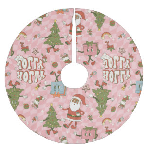 Afrikanische Weihnachtsfeiertage in den 60er Jahre Polyester Weihnachtsbaumdecke