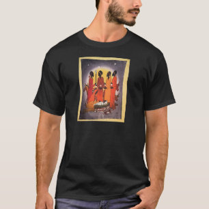 Afrikanische WeihnachtsGeburt Christis-Szene T-Shirt