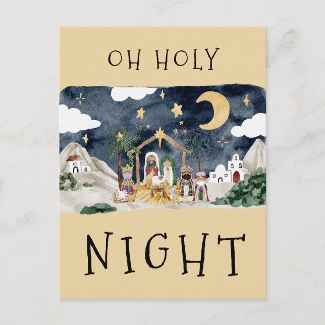 Afrikanische Weihnachtskarte Feiertagspostkarte (Vorderseite)