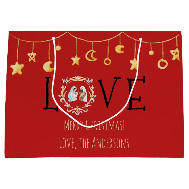 Afrikanische Weihnachtskarte Große Geschenktüte (Vorderseite)