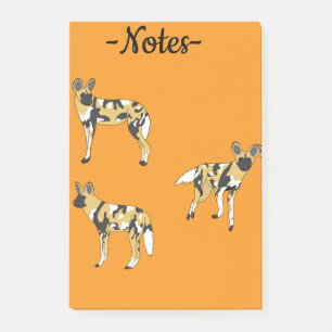Afrikanische Wildhunde Post-it Klebezettel