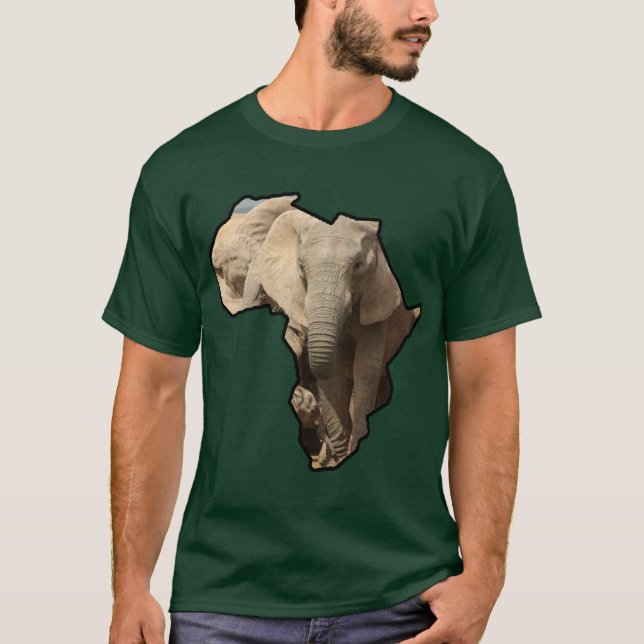 Afrikanische Wildtiere Kontinent Elephant Mama und T-Shirt (Vorderseite)