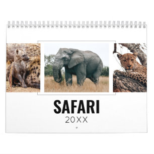 Afrikanische Wildtiere Safari-Fotos Die großen Fün Kalender