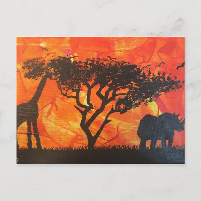 Afrikanische Wüstensafari-Postkarte Postkarte (Vorderseite)