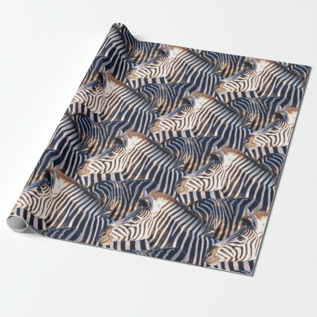 Afrikanische Zebra-wild lebende Tiere Geschenkpapier (Ungerollt)