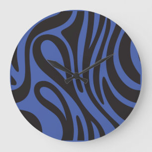 Afrikanische Zebrastreifen-Uhr. Natürlich und mini Große Wanduhr