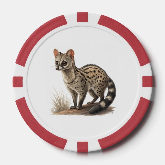 Afrikanische Zibetkatze Pokerchips (Vorderseite)