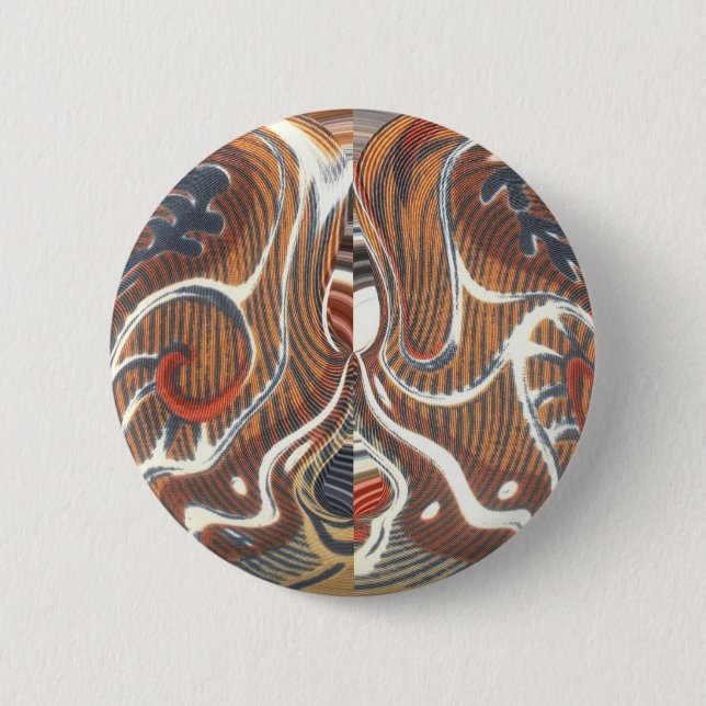 Afrikanischer abstrakter Kunstprint Button (Vorderseite)