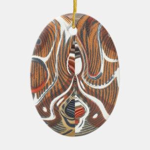 Afrikanischer abstrakter Kunstprint Keramik Ornament