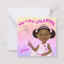 Afrikanischer Amerikaner Ballerina Princess Mitteilungskarte