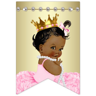 Afrikanischer Amerikaner Ballerina Tutu Pearls Bab Wimpelkette