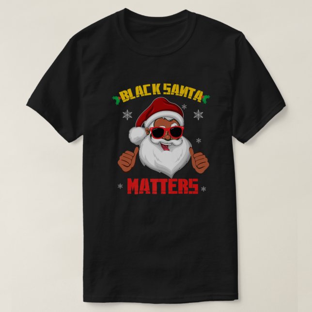 Afrikanischer Amerikaner - Santa Black Materie - W T-Shirt (Design vorne)