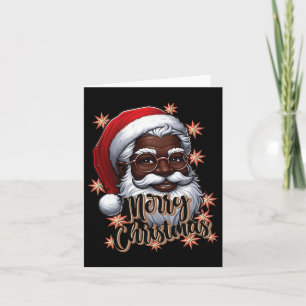 Afrikanischer Amerikaner Weihnachten Pajama Black  Karte