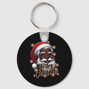 Afrikanischer Amerikaner Weihnachten Pajama Black Schlüsselanhänger