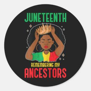 Afrikanischer amerikanischer Junetenhaus - Erinner Runder Aufkleber