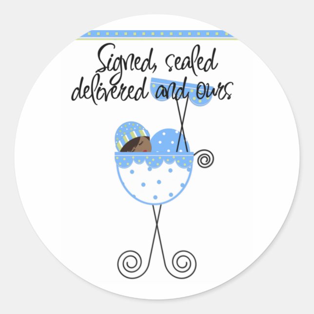 Afrikanischer amerikanischer Junge in Carriage Car Runder Aufkleber (Vorderseite)