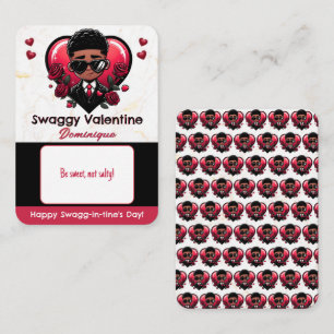 Afrikanischer amerikanischer Junge Klassenzimmer V Begleitkarte