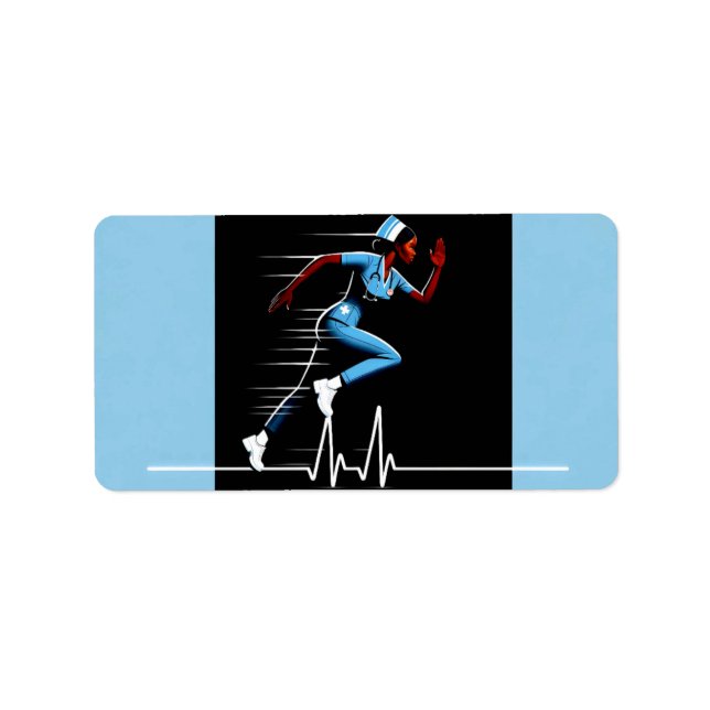 Afrikanischer amerikanischer Krankenstolz: Elegant Adressaufkleber (Vorne)