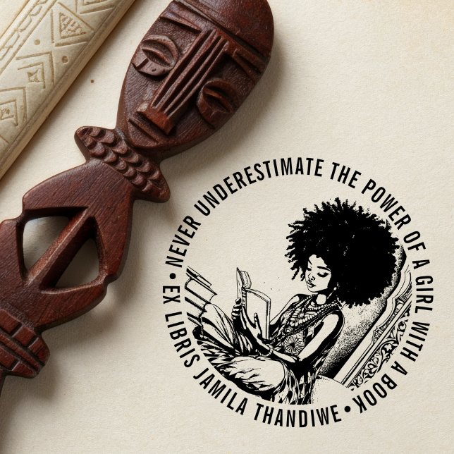 Afrikanischer amerikanischer "Power eines Mädchens Permastempel (Von Creator hochgeladen)