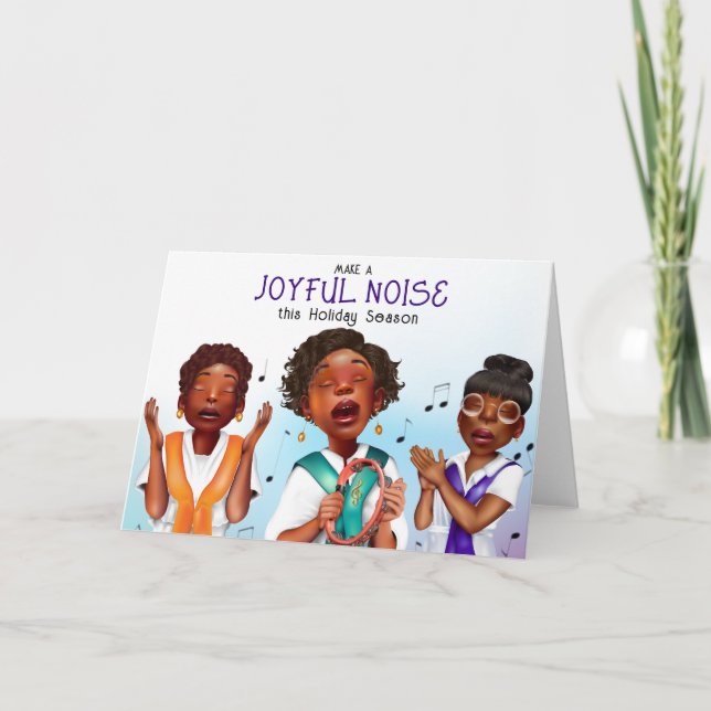 Afrikanischer Amerikanischer Sängerurlaub Karte (Vorderseite)