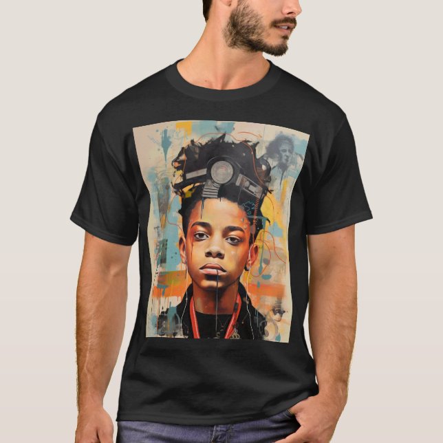 afrikanischer amerikanischer Stolz schwarze Geschi T-Shirt (Vorderseite)
