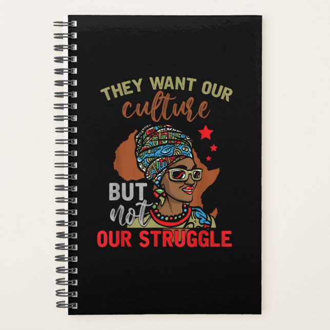 Afrikanischer amerikanischer Stolz Schwarzes Erbe  Planer (Vorderseite)