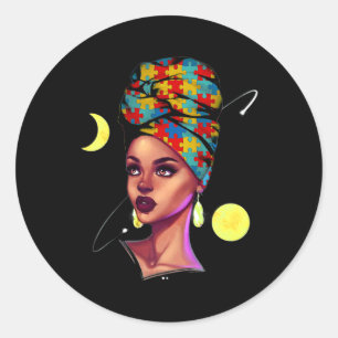 Afrikanischer amerikanischer Stolz Schwarzgeschich Runder Aufkleber