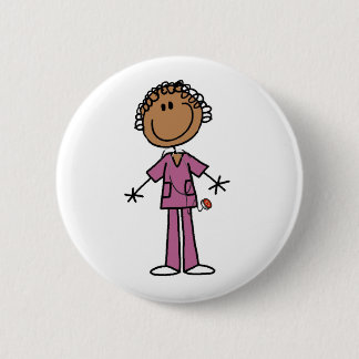 Afrikanischer amerikanischer weiblicher button