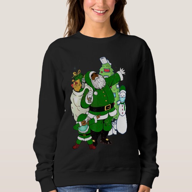 Afrikanischer amerikanischer Weihnachtsmann mit Ma Sweatshirt (Vorderseite)
