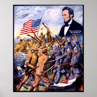 Afrikanischer amerikanischer WWI: WAHRE SONEN FREI Poster