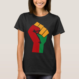 Afrikanischer Aufstieg aus der Hand Schwarze Gesch T-Shirt