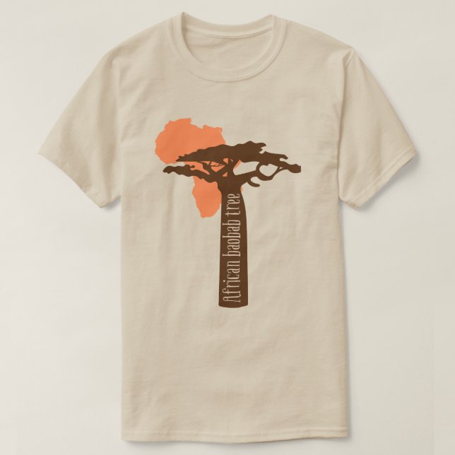 Afrikanischer Baobab-Baum T-Shirt (Design vorne)