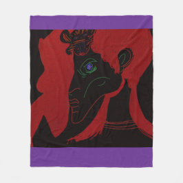 Afrikanischer Bestienmeister-Königin-Fleece-Decke Fleecedecke