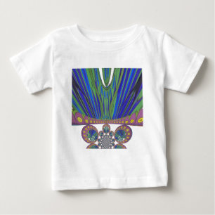 Afrikanischer Blau Lila Dekorativer Kunstdruck Baby T-shirt