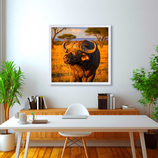 Afrikanischer Büffel Poster
