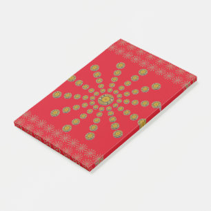 Afrikanischer cooler Sonnenblumen-Polka-Punkte-Kun Post-it Klebezettel