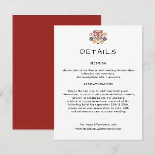 Afrikanischer Dekorationsgast für Hochzeitsinforma Begleitkarte