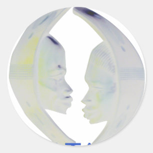 Afrikanischer Druck Hakuna Matata Design Runder Aufkleber