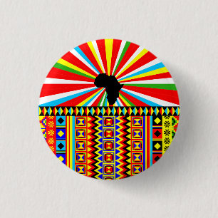 Afrikanischer Druck Kente Stoff-Stammes- Muster Button
