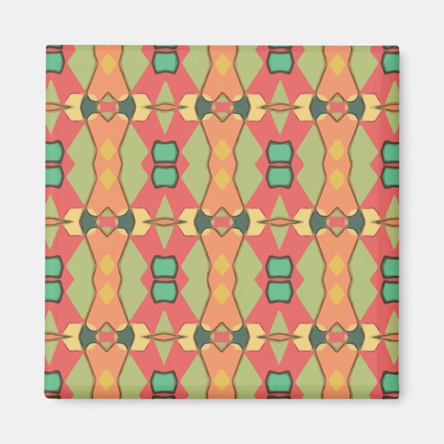 afrikanischer Druckmagnet Magnet (Vorne)