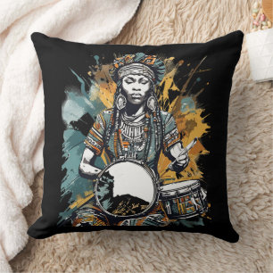 Afrikanischer Drummer Kissen