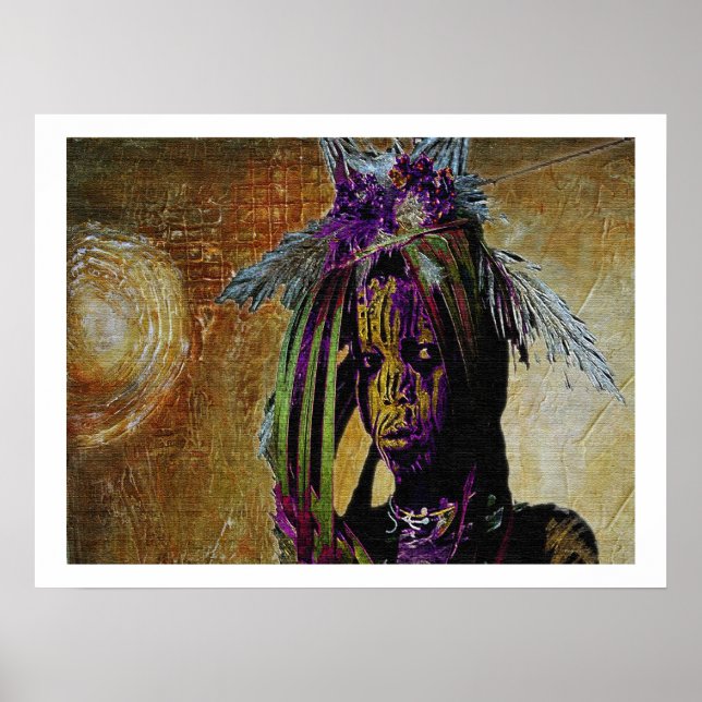 Afrikanischer Dschungel-Junge Poster (Vorne)