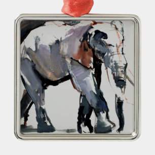 Afrikanischer Elefant 2012 Silbernes Ornament