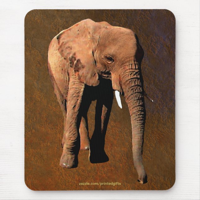 Afrikanischer Elefant Big Five Wildlife Animal Mou Mousepad (Vorne)