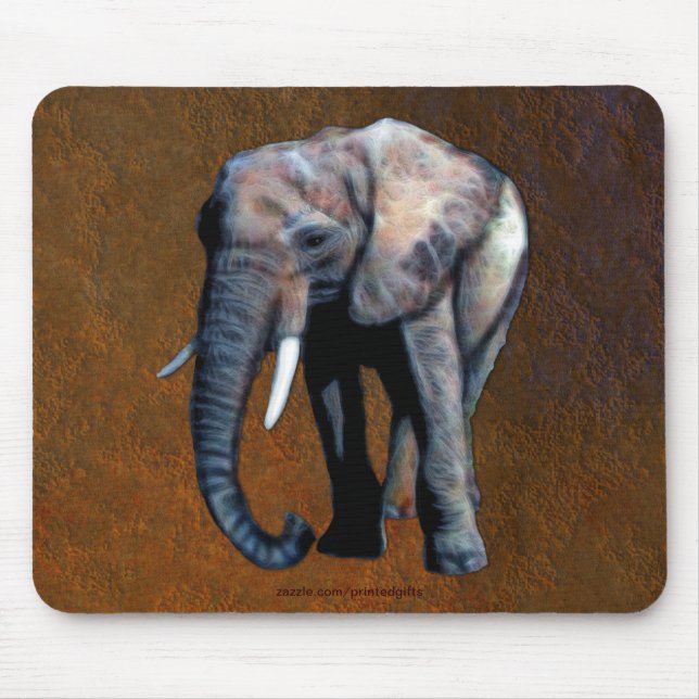 Afrikanischer Elefant Big Five Wildlife Animal Mou Mousepad (Vorne)
