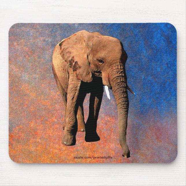 Afrikanischer Elefant Big Five Wildlife Animal Mou Mousepad (Vorne)