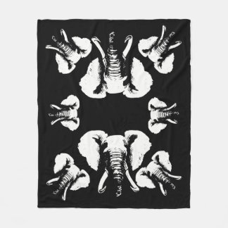 Afrikanischer Elefant Fleecedecke