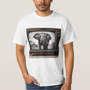 afrikanischer Elefant im analogen Fernsehen, T-Shirt
