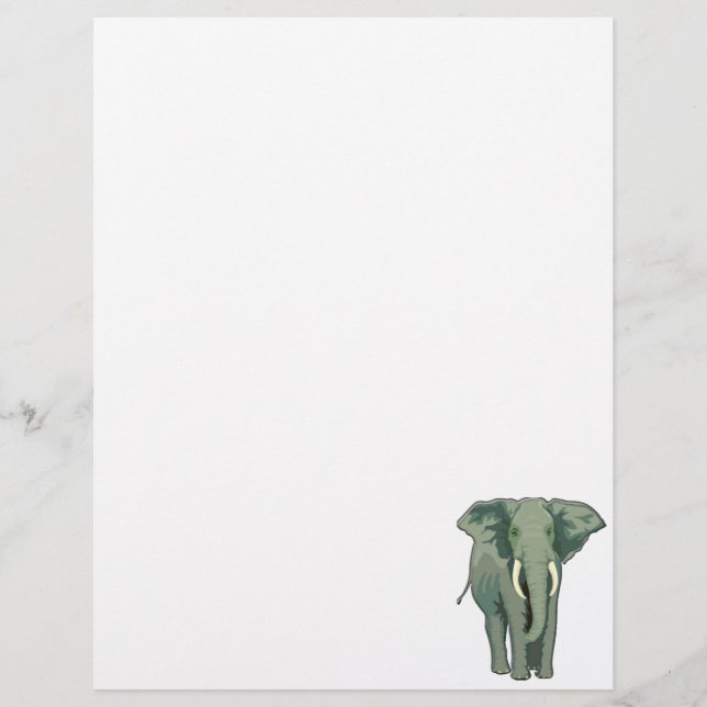 Afrikanischer Elefant Letterhead (Vorderseite)